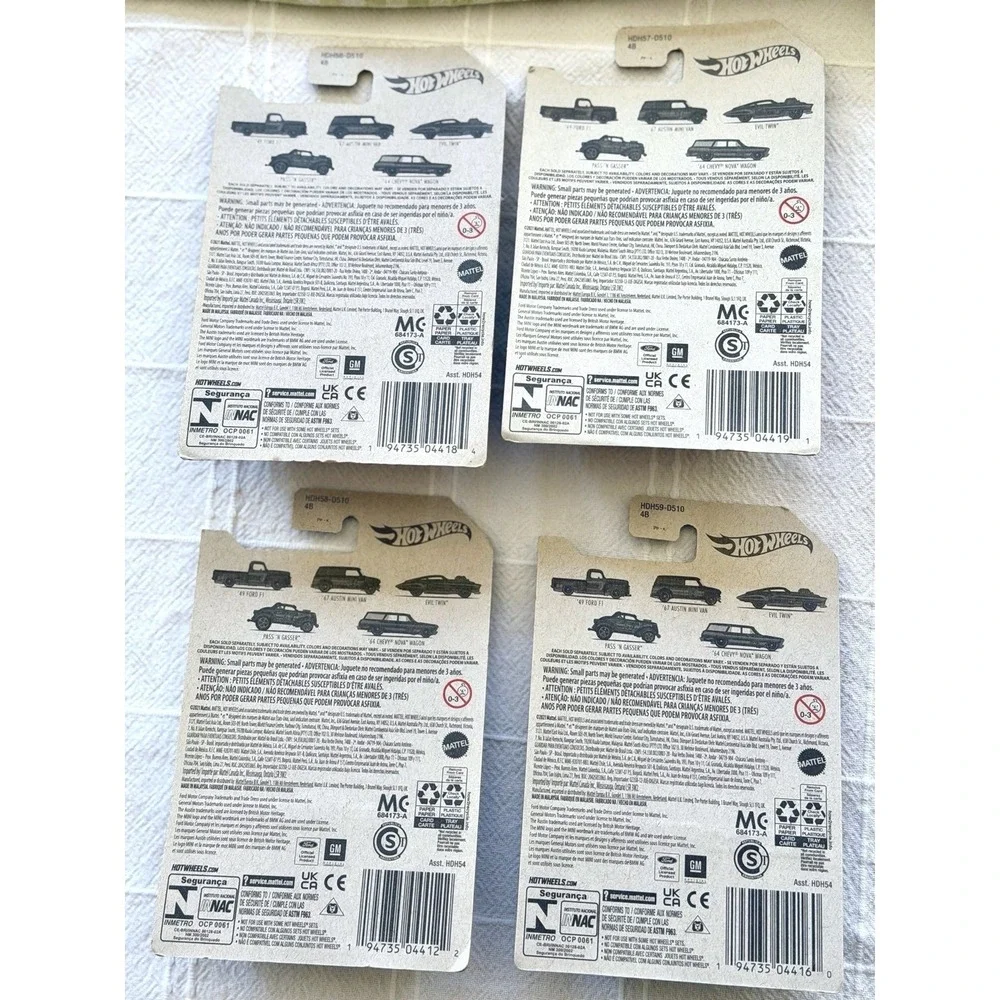 Hot Wheels 54th Anniversary Pearl & Chrome B Case ( 1,2,3,4 Of 5 Set) HDH54-956B